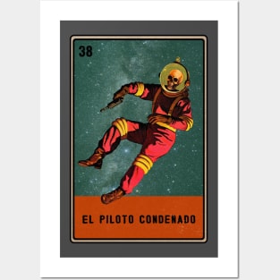 Vintage Mexican Loteria Space Man Posters and Art